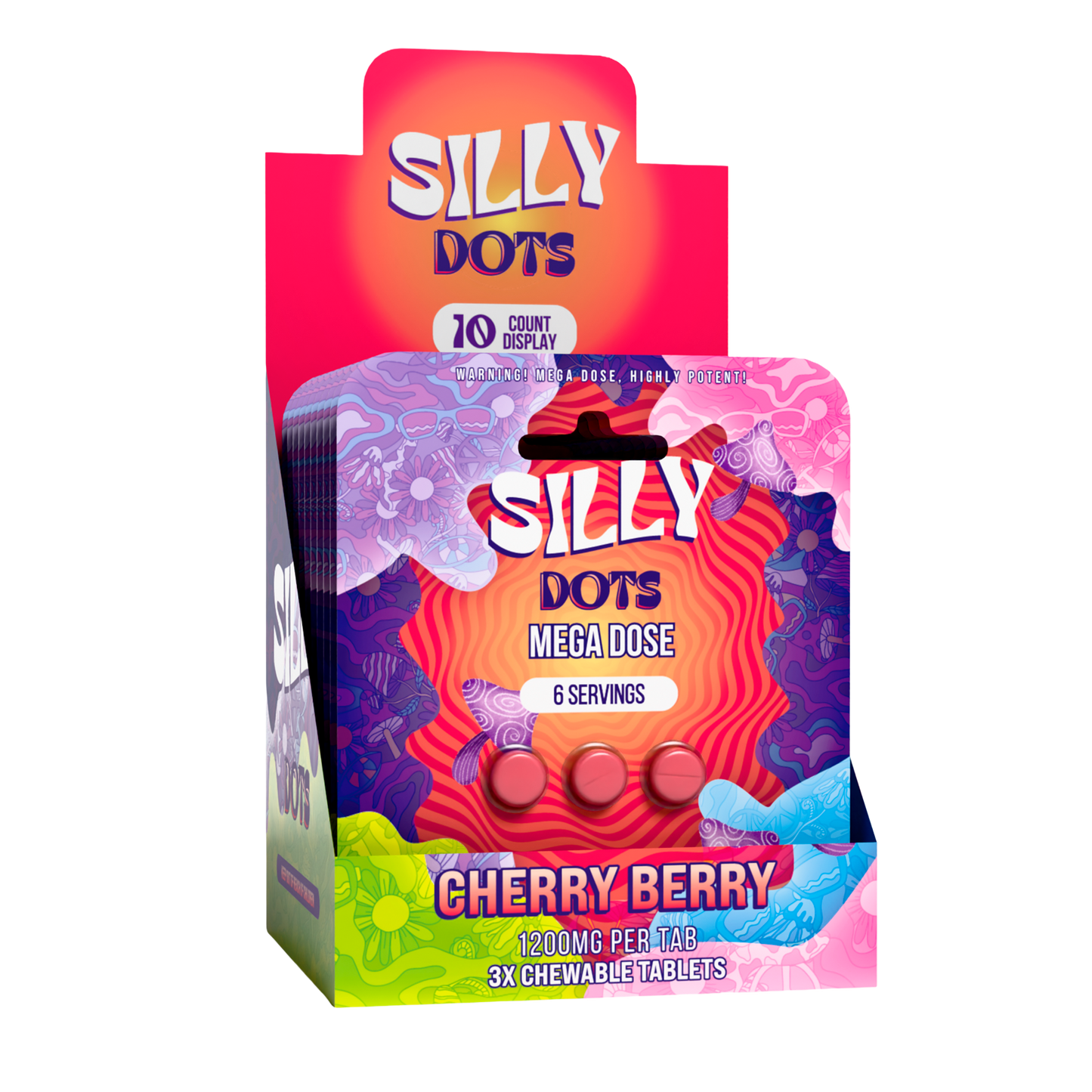 Cherry Berry Silly Dots Mega Dose 1200mg Tabs | 3 Tabs