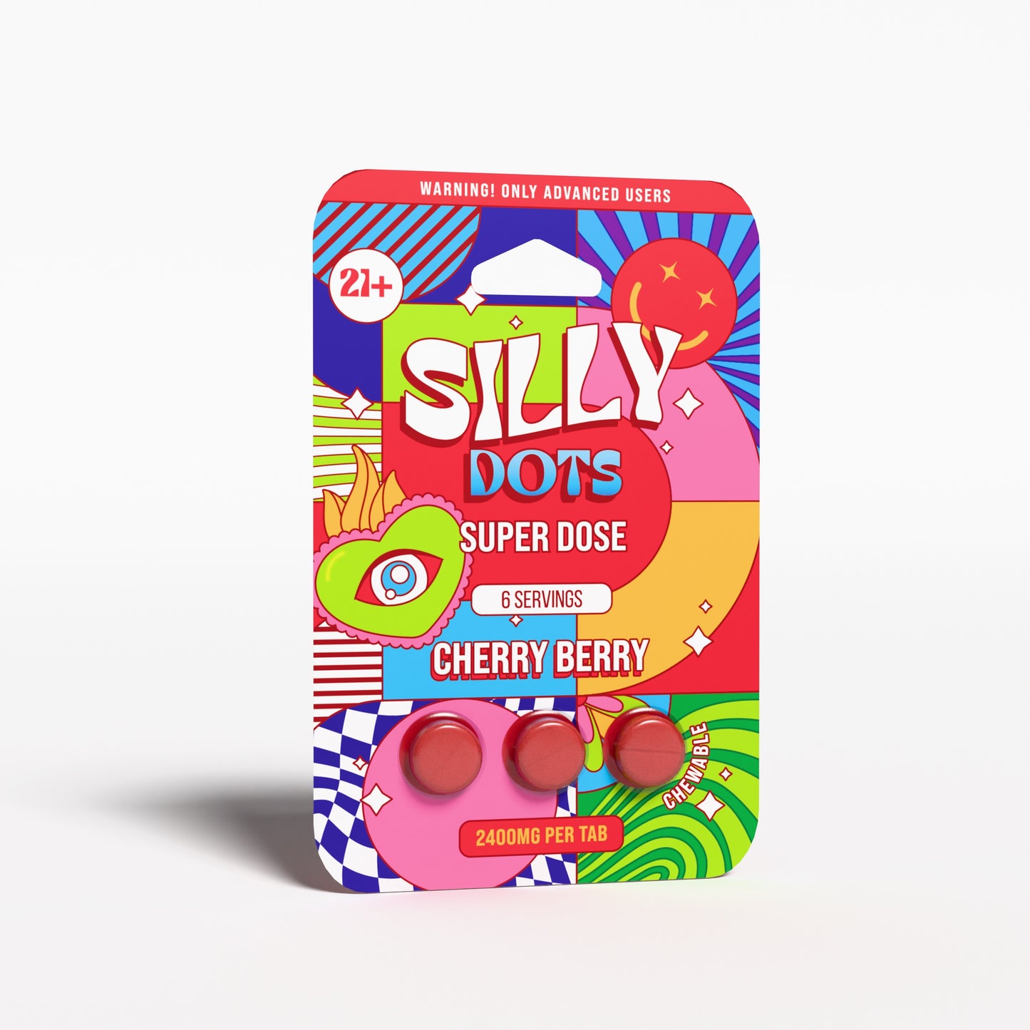 Silly Dots Super Dose 2400mg Tabs | 3 Tabs | Cherry Berry