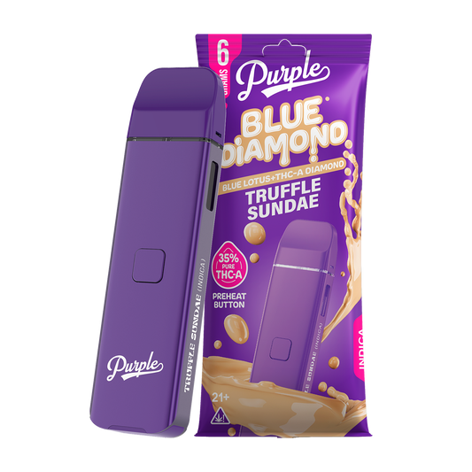 Purple Blue Diamond Disposable | THCA | 6 Grams | Truffle Sundae (Indica)