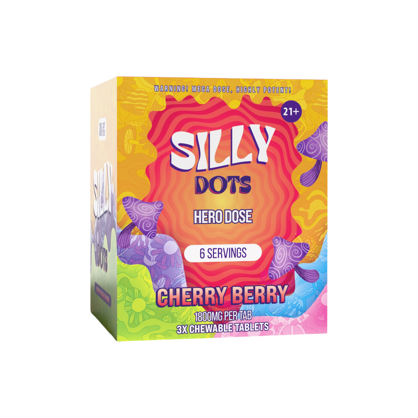 Party Pack | Silly Dots Hero Dose 1800mg Tabs | 3 Tabs | Cherry Berry | 10 Count Display