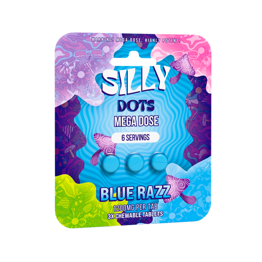 Blue Razz Silly Dots Mega Dose 1200mg Tabs | 3 Tabs