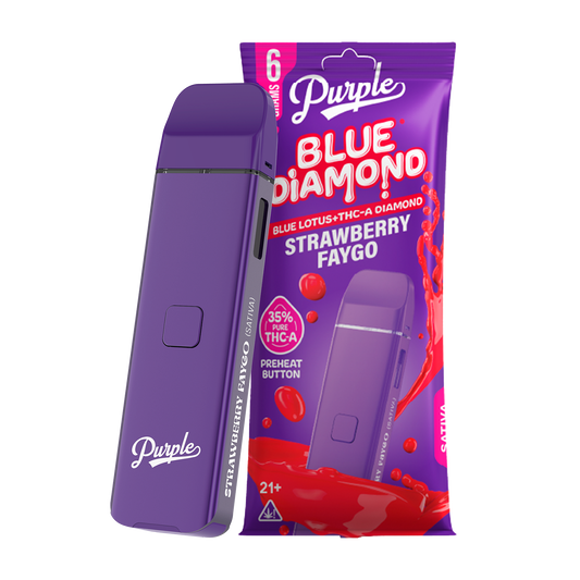 Purple Blue Diamond Disposable | THCA | 6 Grams | Strawberry Faygo (Sativa)