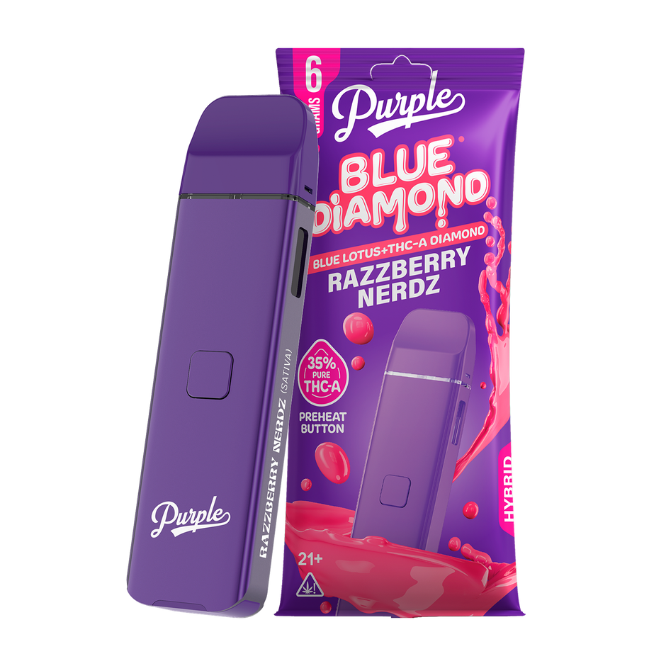 Purple Blue Diamond Disposable - Frosted Badder (Hybrid) – Purple Organics
