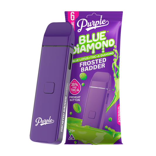 Purple Blue Diamond Disposable | THCA | 6 Grams | Frosted Badder (Hybrid)