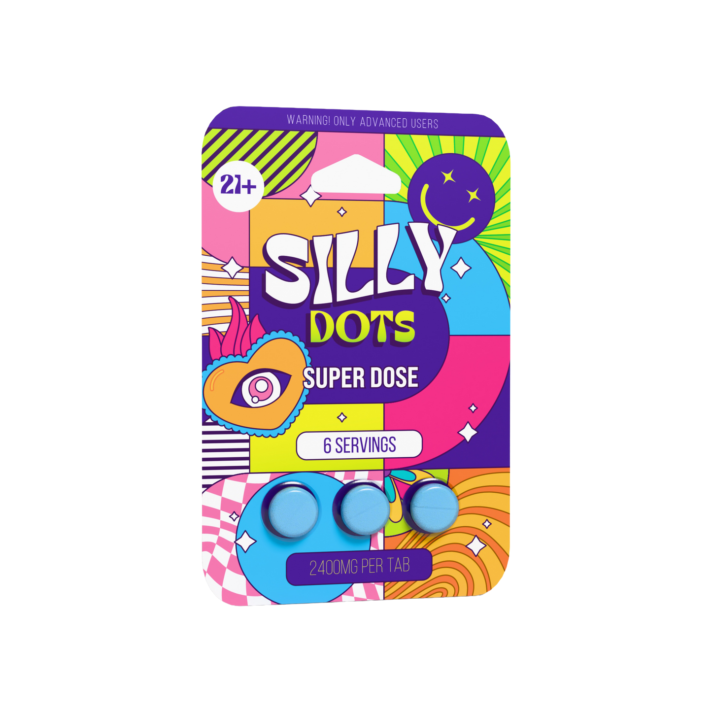 Party Pack | Silly Dots Super Dose 2400mg Tabs | 3 Pack | 10 Count Display
