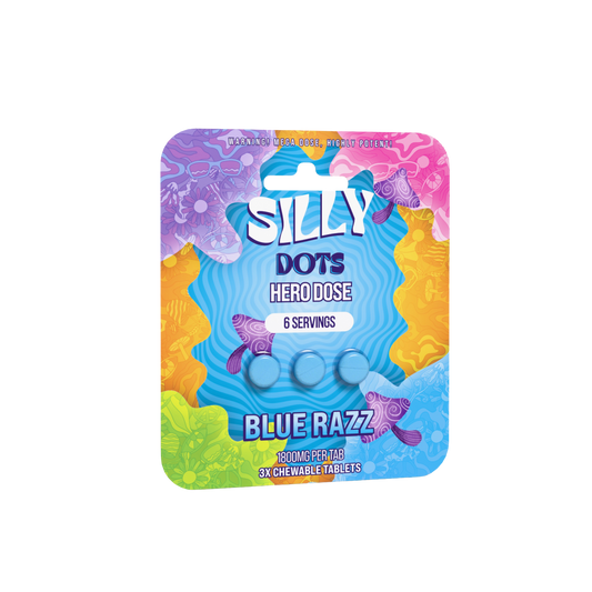 Silly Dots Hero Dose 1800mg Tabs | 3 Tabs | Blue Razz