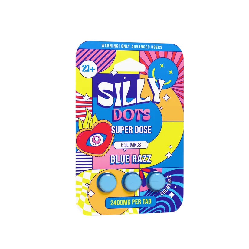 Silly Dots Super Dose 2400mg Tabs | 3 Tabs | Blue Razz