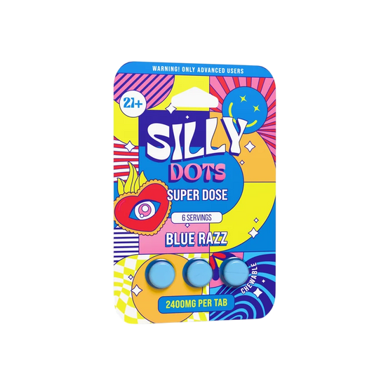 Silly Dots Super Dose 2400mg Tabs | 3 Tabs | Blue Razz